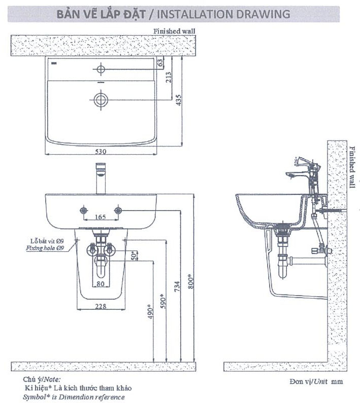 thong so kich thuoc chau rua lavabo inax al 312v